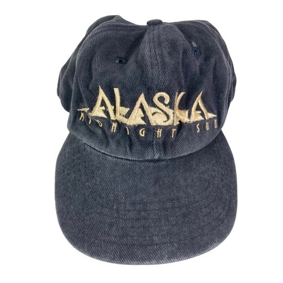 VTG Alaska Midnight Sun Hat Classic Embroidered Cap Outdoor Adventure Gear Adult - Picture 3 of 12
